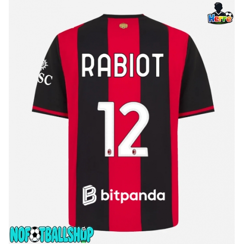 AC Milan Adrien Rabiot #12 Hjemmedrakt 2026-27 Kortermet AC Milan Adrien Rabiot #12 Hjemmedrakt 2026-27 Kortermet