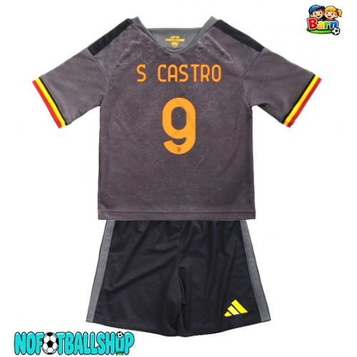 AS Roma Santiago Castro #9 Tredjedraktsett Barn 2026-27 Kortermet (+ Korte bukser) AS Roma Santiago Castro #9 Tredjedraktsett Barn 2026-27 Kortermet (+ Korte bukser)