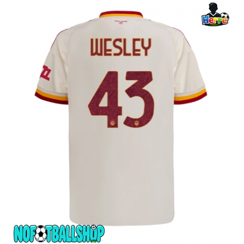 AS Roma Wesley Franca #43 Borte Drakt 2026-27 Kortermet AS Roma Wesley Franca #43 Borte Drakt 2026-27 Kortermet