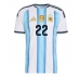 Argentina Lautaro Martinez #22 Hjemmedrakt Dame VM 2026 Kortermet