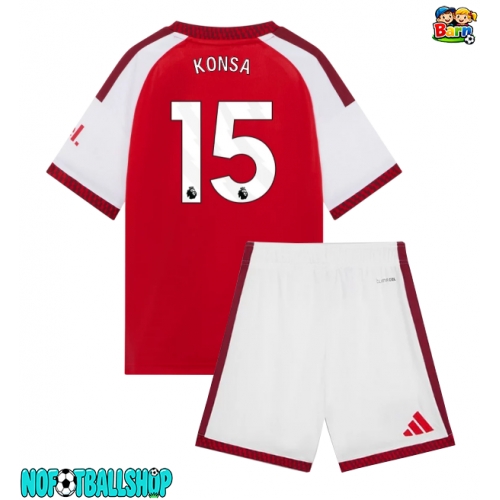 Arsenal Ezri Konsa #15 Hjemmedraktsett Barn 2026-27 Kortermet (+ Korte bukser) Arsenal Ezri Konsa #15 Hjemmedraktsett Barn 2026-27 Kortermet (+ Korte bukser)