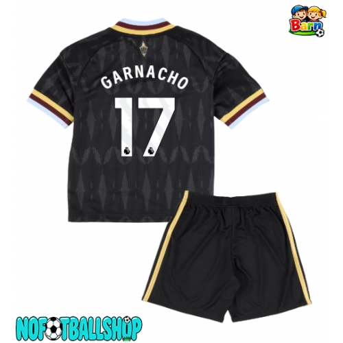 Aston Villa Alejandro Garnacho #17 Bortedraktsett Barn 2026-27 Kortermet (+ Korte bukser) Aston Villa Alejandro Garnacho #17 Bortedraktsett Barn 2026-27 Kortermet (+ Korte bukser)