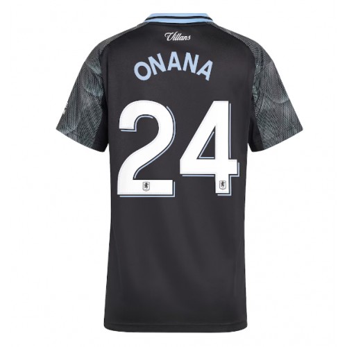 Aston Villa Amadou Onana #24 Borte Drakt Dame 2025-26 Kortermet Aston Villa Amadou Onana #24 Borte Drakt Dame 2025-26 Kortermet