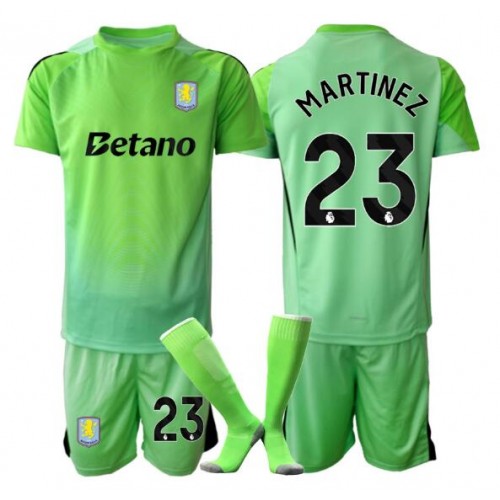 Aston Villa Emiliano Martinez #23 Keeper Bortedraktsett Barn 2025-26 Kortermet (+ Korte bukser) Aston Villa Emiliano Martinez #23 Keeper Bortedraktsett Barn 2025-26 Kortermet (+ Korte bukser)