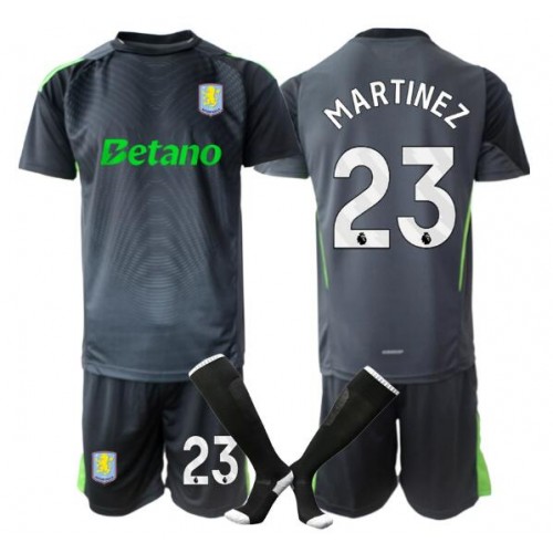 Aston Villa Emiliano Martinez #23 Keeper Hjemmedraktsett Barn 2025-26 Kortermet (+ Korte bukser) Aston Villa Emiliano Martinez #23 Keeper Hjemmedraktsett Barn 2025-26 Kortermet (+ Korte bukser)