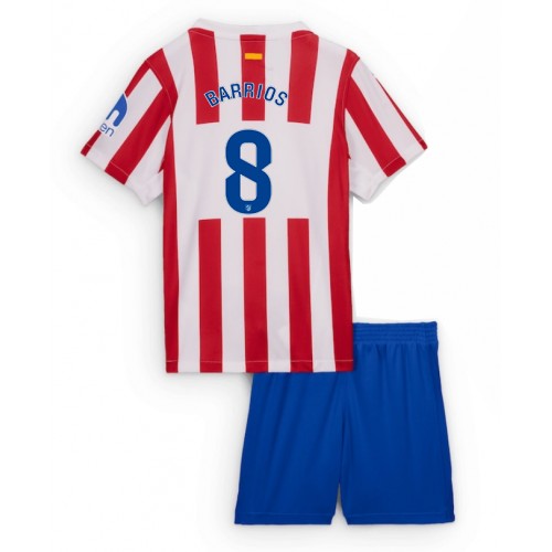 Atletico Madrid Pablo Barrios #8 Hjemmedraktsett Barn 2025-26 Kortermet (+ Korte bukser) Atletico Madrid Pablo Barrios #8 Hjemmedraktsett Barn 2025-26 Kortermet (+ Korte bukser)