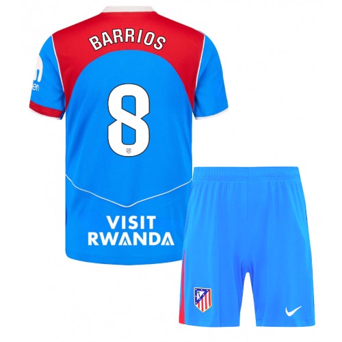 Atletico Madrid Pablo Barrios #8 Tredjedraktsett Barn 2025-26 Kortermet (+ Korte bukser) Atletico Madrid Pablo Barrios #8 Tredjedraktsett Barn 2025-26 Kortermet (+ Korte bukser)