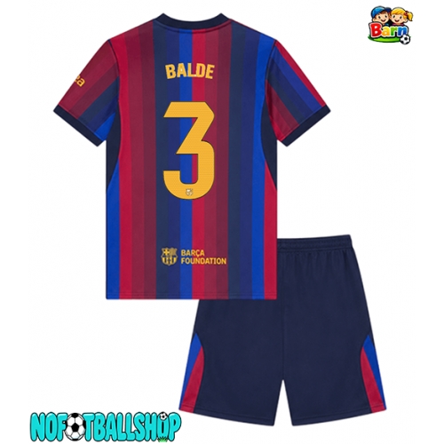 Barcelona Alejandro Balde #3 Hjemmedraktsett Barn 2026-27 Kortermet (+ Korte bukser) Barcelona Alejandro Balde #3 Hjemmedraktsett Barn 2026-27 Kortermet (+ Korte bukser)