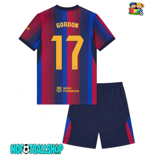 Barcelona Anthony Gordon #17 Hjemmedraktsett Barn 2026-27 Kortermet (+ Korte bukser) Barcelona Anthony Gordon #17 Hjemmedraktsett Barn 2026-27 Kortermet (+ Korte bukser)