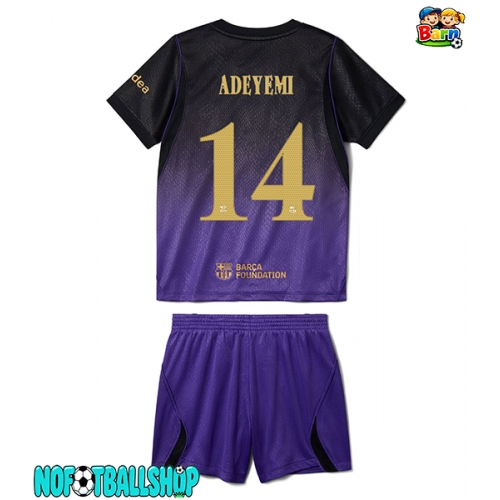Barcelona Karim Adeyemi #14 Bortedraktsett Barn 2026-27 Kortermet (+ Korte bukser) Barcelona Karim Adeyemi #14 Bortedraktsett Barn 2026-27 Kortermet (+ Korte bukser)