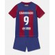 Barcelona Robert Lewandowski #9 Hjemmedraktsett Barn 2023-24 Kortermet (+ Korte bukser)