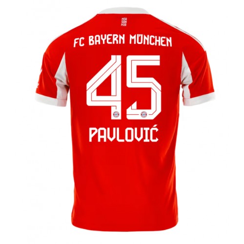 Bayern Munich Aleksandar Pavlovic #45 Hjemmedrakt 2025-26 Kortermet Bayern Munich Aleksandar Pavlovic #45 Hjemmedrakt 2025-26 Kortermet