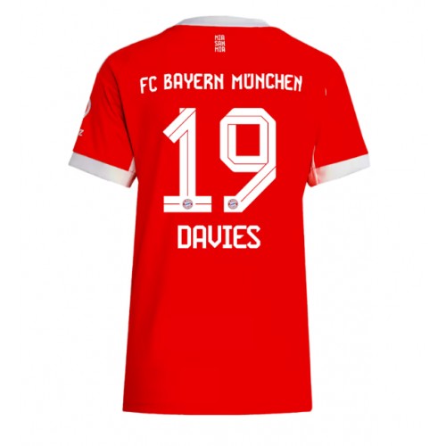 Bayern Munich Alphonso Davies #19 Hjemmedrakt Dame 2025-26 Kortermet Bayern Munich Alphonso Davies #19 Hjemmedrakt Dame 2025-26 Kortermet