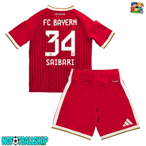 Bayern Munich Ismael Saibari #34 Hjemmedraktsett Barn 2026-27 Kortermet (+ Korte bukser) Bayern Munich Ismael Saibari #34 Hjemmedraktsett Barn 2026-27 Kortermet (+ Korte bukser)