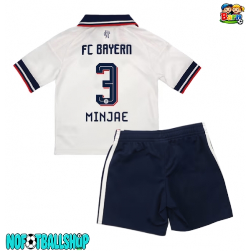 Bayern Munich Kim Min-jae #3 Bortedraktsett Barn 2026-27 Kortermet (+ Korte bukser) Bayern Munich Kim Min-jae #3 Bortedraktsett Barn 2026-27 Kortermet (+ Korte bukser)