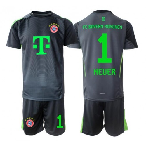 Bayern Munich Manuel Neuer #1 Keeper Bortedraktsett Barn 2025-26 Kortermet (+ Korte bukser) Bayern Munich Manuel Neuer #1 Keeper Bortedraktsett Barn 2025-26 Kortermet (+ Korte bukser)