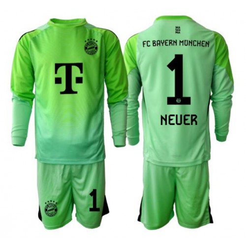 Bayern Munich Manuel Neuer #1 Keeper Hjemmedraktsett Barn 2025-26 Langermet (+ Korte bukser) Bayern Munich Manuel Neuer #1 Keeper Hjemmedraktsett Barn 2025-26 Langermet (+ Korte bukser)