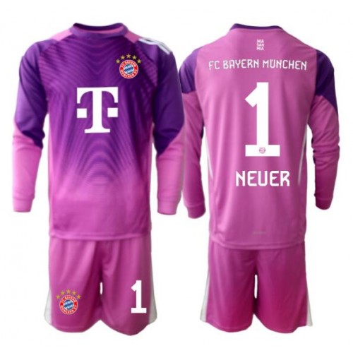 Bayern Munich Manuel Neuer #1 Keeper Tredjedraktsett Barn 2025-26 Langermet (+ Korte bukser) Bayern Munich Manuel Neuer #1 Keeper Tredjedraktsett Barn 2025-26 Langermet (+ Korte bukser)