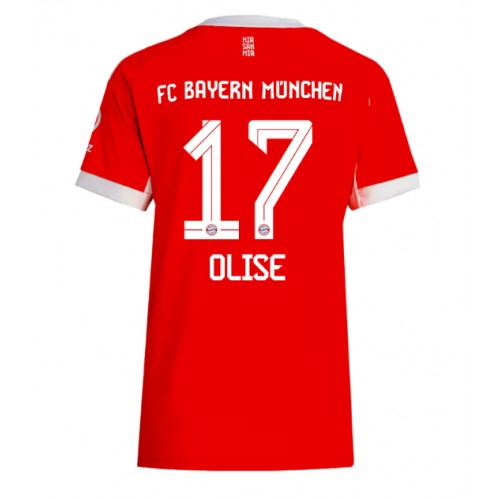 Bayern Munich Michael Olise #17 Hjemmedrakt Dame 2025-26 Kortermet Bayern Munich Michael Olise #17 Hjemmedrakt Dame 2025-26 Kortermet