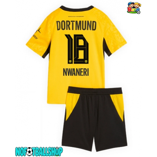 Borussia Dortmund Ethan Nwaneri #18 Hjemmedraktsett Barn 2026-27 Kortermet (+ Korte bukser) Borussia Dortmund Ethan Nwaneri #18 Hjemmedraktsett Barn 2026-27 Kortermet (+ Korte bukser)
