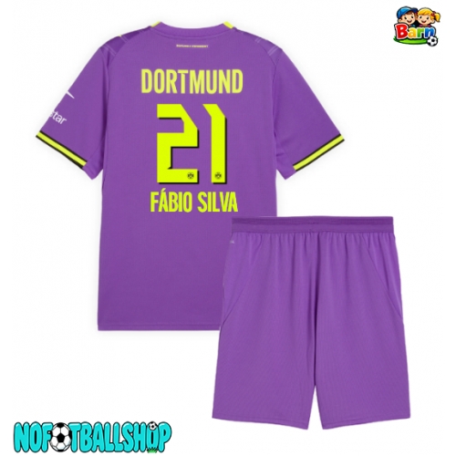Borussia Dortmund Fabio Silva #21 Tredjedraktsett Barn 2026-27 Kortermet (+ Korte bukser) Borussia Dortmund Fabio Silva #21 Tredjedraktsett Barn 2026-27 Kortermet (+ Korte bukser)