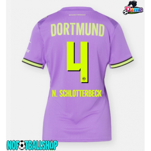 Borussia Dortmund Nico Schlotterbeck #4 Tredjedrakt Dame 2026-27 Kortermet Borussia Dortmund Nico Schlotterbeck #4 Tredjedrakt Dame 2026-27 Kortermet