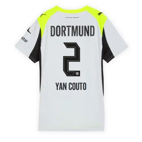 Borussia Dortmund Yan Couto #2 Borte Drakt Dame 2025-26 Kortermet Borussia Dortmund Yan Couto #2 Borte Drakt Dame 2025-26 Kortermet