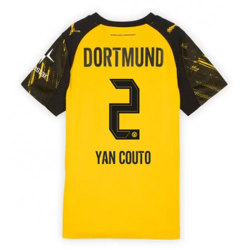 Borussia Dortmund Yan Couto #2 Hjemmedrakt Dame 2025-26 Kortermet Borussia Dortmund Yan Couto #2 Hjemmedrakt Dame 2025-26 Kortermet
