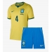 Brasil Marquinhos #4 Hjemmedraktsett Barn VM 2026 Kortermet (+ Korte bukser) Brasil Marquinhos #4 Hjemmedraktsett Barn VM 2026 Kortermet (+ Korte bukser)