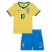Brasil Vinicius Junior #10 Hjemmedraktsett Barn VM 2026 Kortermet (+ Korte bukser)