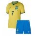 Brasil Vinicius Junior #7 Hjemmedraktsett Barn VM 2026 Kortermet (+ Korte bukser) Brasil Vinicius Junior #7 Hjemmedraktsett Barn VM 2026 Kortermet (+ Korte bukser)