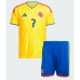 Colombia Luis Diaz #7 Hjemmedraktsett Barn VM 2026 Kortermet (+ Korte bukser)