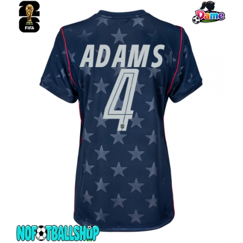 Forente stater Tyler Adams #4 Borte Drakt Dame VM 2026 Kortermet Forente stater Tyler Adams #4 Borte Drakt Dame VM 2026 Kortermet