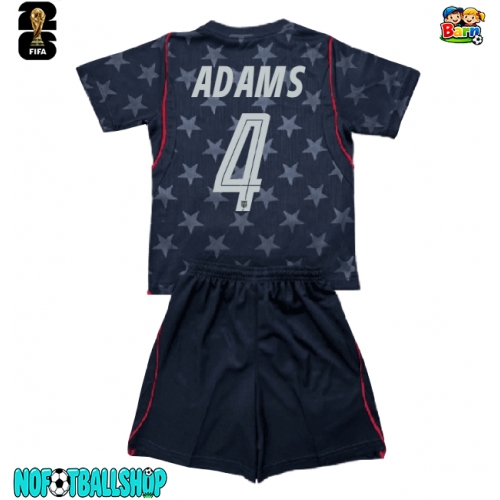 Forente stater Tyler Adams #4 Bortedraktsett Barn VM 2026 Kortermet (+ Korte bukser) Forente stater Tyler Adams #4 Bortedraktsett Barn VM 2026 Kortermet (+ Korte bukser)