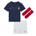 Frankrike Karim Benzema #19 Hjemmedraktsett Barn VM 2022 Kortermet (+ Korte bukser)