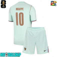 Frankrike Kylian Mbappe #10 Bortedraktsett Barn VM 2026 Kortermet (+ Korte bukser)