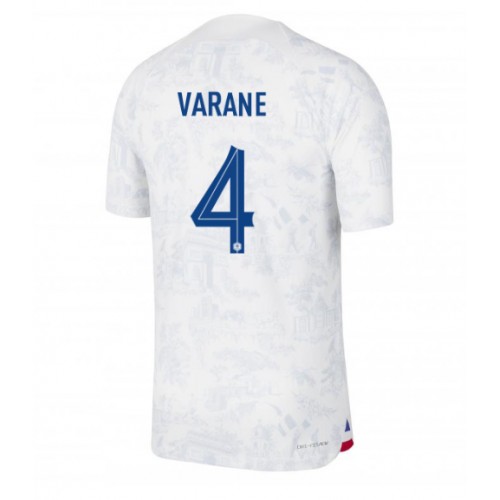 Frankrike Raphael Varane #4 Borte Drakt VM 2022 Kortermet