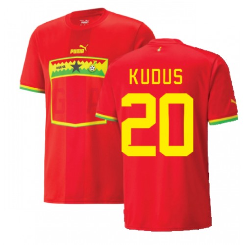 Ghana Mohammed Kudus #20 Borte Drakt VM 2022 Kortermet