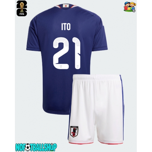 Japan Hiroki Ito #21 Hjemmedraktsett Barn VM 2026 Kortermet (+ Korte bukser) Japan Hiroki Ito #21 Hjemmedraktsett Barn VM 2026 Kortermet (+ Korte bukser)