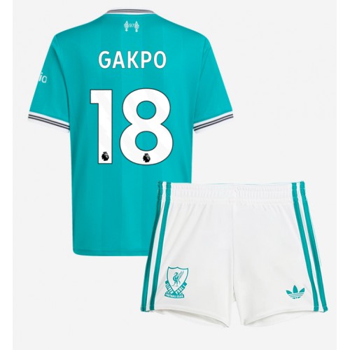 Liverpool Cody Gakpo #18 Tredjedraktsett Barn 2025-26 Kortermet (+ Korte bukser) Liverpool Cody Gakpo #18 Tredjedraktsett Barn 2025-26 Kortermet (+ Korte bukser)