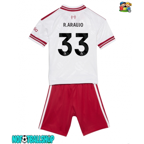 Liverpool Ronald Araujo #33 Bortedraktsett Barn 2026-27 Kortermet (+ Korte bukser) Liverpool Ronald Araujo #33 Bortedraktsett Barn 2026-27 Kortermet (+ Korte bukser)
