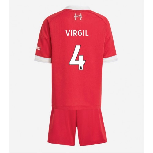 Liverpool Virgil van Dijk #4 Hjemmedraktsett Barn 2025-26 Kortermet (+ Korte bukser) Liverpool Virgil van Dijk #4 Hjemmedraktsett Barn 2025-26 Kortermet (+ Korte bukser)