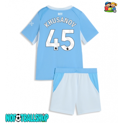 Manchester City Abdukodir Khusanov #45 Hjemmedraktsett Barn 2026-27 Kortermet (+ Korte bukser) Manchester City Abdukodir Khusanov #45 Hjemmedraktsett Barn 2026-27 Kortermet (+ Korte bukser)
