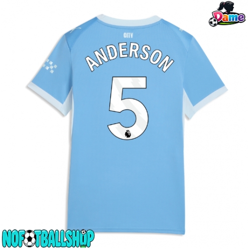 Manchester City Elliot Anderson #5 Hjemmedrakt Dame 2026-27 Kortermet Manchester City Elliot Anderson #5 Hjemmedrakt Dame 2026-27 Kortermet