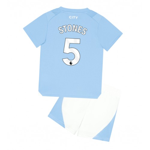 Manchester City John Stones #5 Hjemmedraktsett Barn 2023-24 Kortermet (+ Korte bukser)