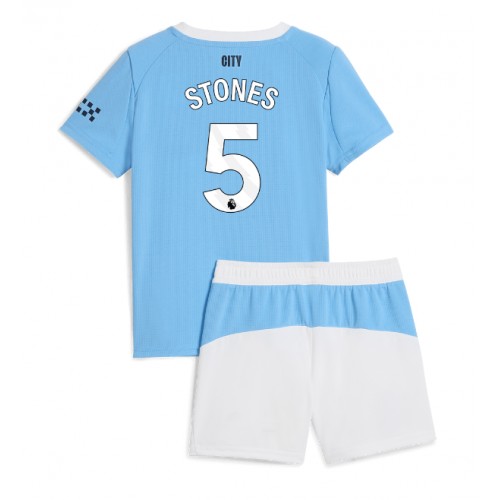 Manchester City John Stones #5 Hjemmedraktsett Barn 2025-26 Kortermet (+ Korte bukser) Manchester City John Stones #5 Hjemmedraktsett Barn 2025-26 Kortermet (+ Korte bukser)