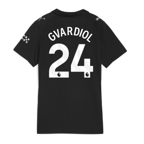 Manchester City Josko Gvardiol #24 Borte Drakt Dame 2025-26 Kortermet Manchester City Josko Gvardiol #24 Borte Drakt Dame 2025-26 Kortermet