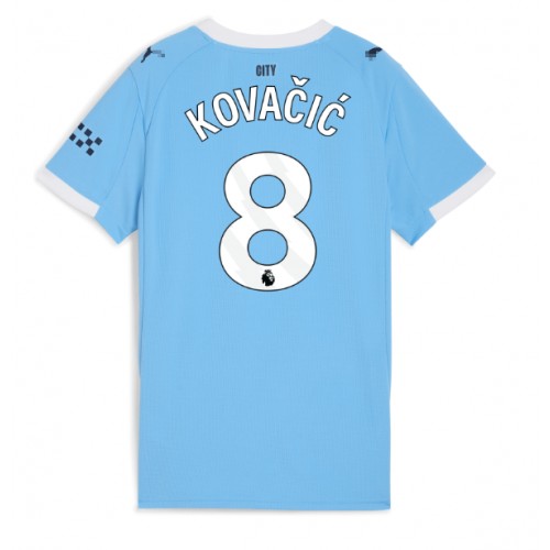 Manchester City Mateo Kovacic #8 Hjemmedrakt Dame 2025-26 Kortermet Manchester City Mateo Kovacic #8 Hjemmedrakt Dame 2025-26 Kortermet