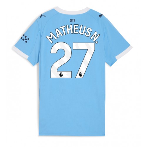 Manchester City Matheus Nunes #27 Hjemmedrakt Dame 2025-26 Kortermet Manchester City Matheus Nunes #27 Hjemmedrakt Dame 2025-26 Kortermet