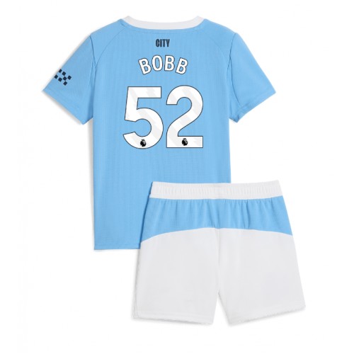 Manchester City Oscar Bobb #52 Hjemmedraktsett Barn 2025-26 Kortermet (+ Korte bukser) Manchester City Oscar Bobb #52 Hjemmedraktsett Barn 2025-26 Kortermet (+ Korte bukser)